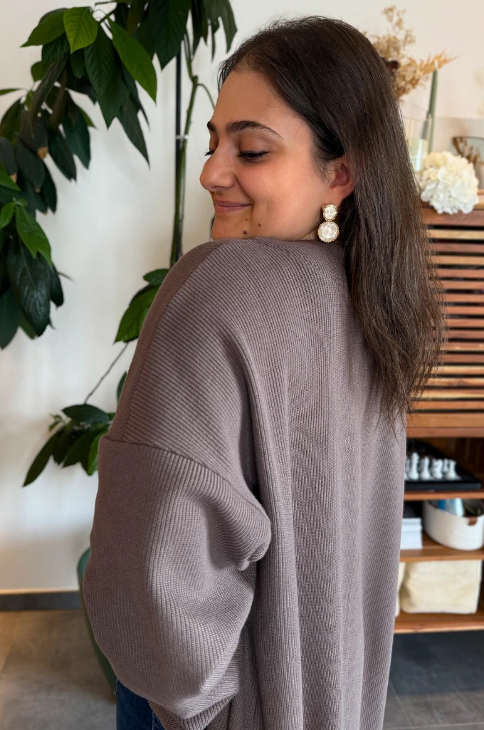 Gilet Mia porté de profil